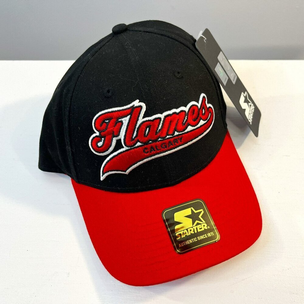 Starter Authentic Men's NHL Calgary Flames Snapback Cap - One Size - NWT